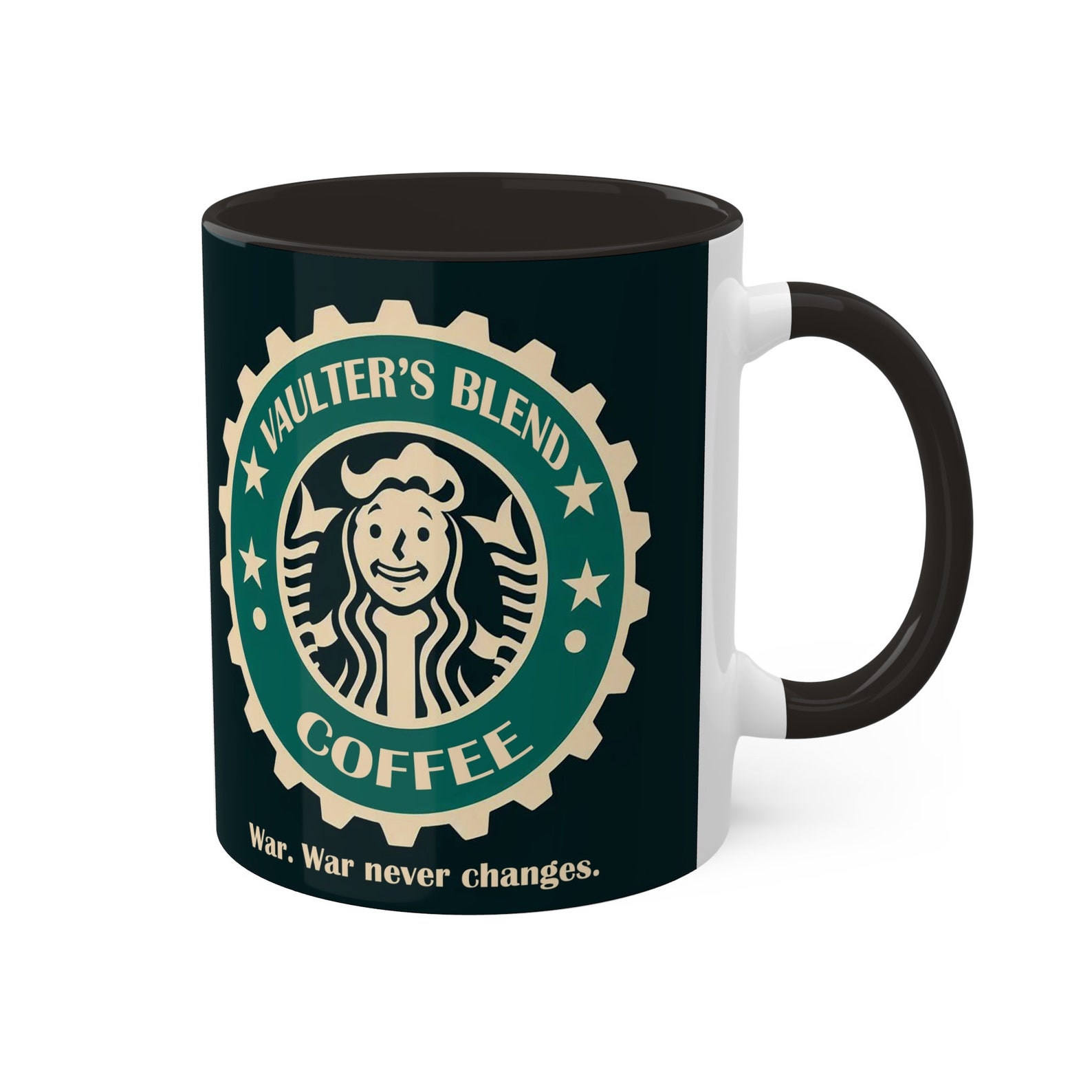 Fallout with a Splash of Starbucks Mug, Fallout Coffee Cup, Fallout