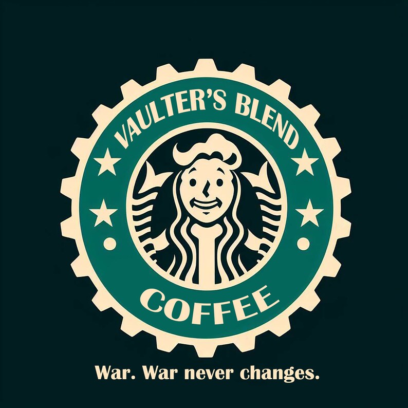Fallout with a Splash of Starbucks Mug, Fallout Coffee Cup, Fallout
