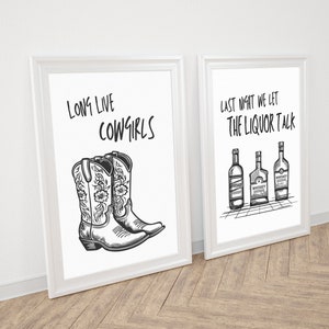 4 set Morgan Wallen country song lyric quotes wall art decor trendy girly bold simple aesthetic printable bed room decor
