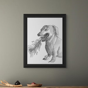 Dachsund Dragon | Digital Print | Ivy Tanner Art