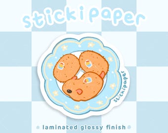 Cute Hamster Vinyl Sticker | Kiwi Hamster | Funny Hamster Waterproof Sticker
