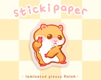 Peace Hamster Vinyl Sticker | Funny Hamster Waterproof Sticker | Hamster Meme Sticker