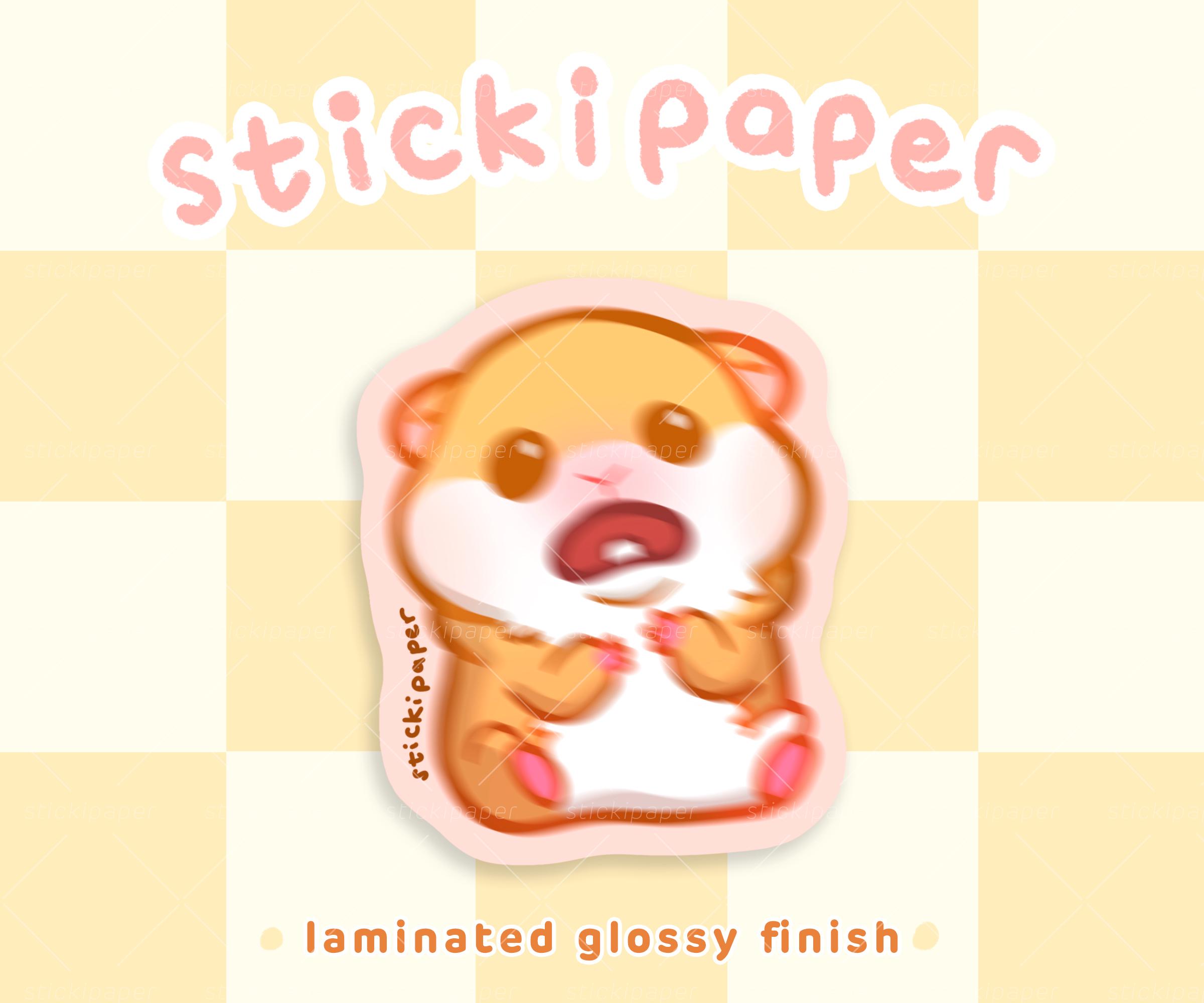 Scared Hamster Vinyl Sticker | Funny Hamster Waterproof Sticker ...