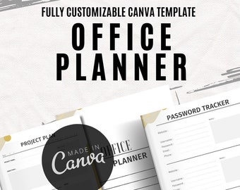 Office Planner | Customizable Canva Template (Digital Download)