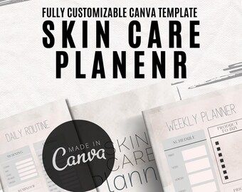 Skincare Routine Planner | Wellness & Beauty Tracker (Canva Template)