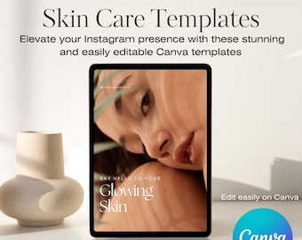 Skincare Instagram Templates | Editable Canva Posts & Stories