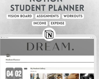 Sjabloon Notion studentplanner | Alles-in-één academische organisator