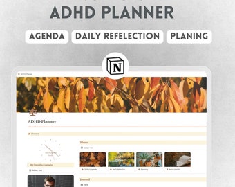 Planificador de Nociones para TDAH / Planificador de Vida Personal Minimalista (Descarga Digital)
