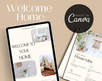 Airbnb Welcome Book Canva Template | Vacation Rental Guide