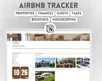 Notion Airbnb Tracker Template | Vacation Rental Management
