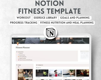 Notion Fitness Planner Template | Workout, Nutrition, & Habit Tracker