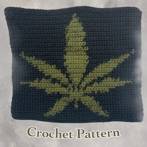 Patron au crochet | Tapisserie en feuilles de cannabis au crochet pour débutants