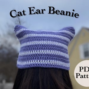 Cat Ear Beanie Crochet Pattern