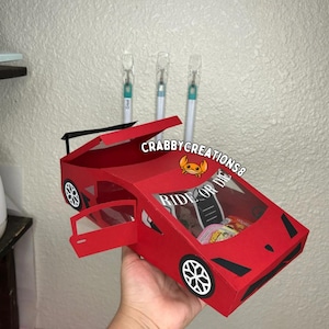 3D paper sports car SVG , Caro deportivo 3D svg, caja 3d no quema cuh SVG (Cricut) (Cameo), Dulcero para novio, Crabby Creations8