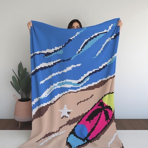 J'adore la plage ! Couverture numérique au crochet C2C