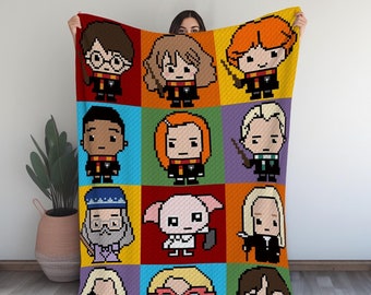 Save Big! 21 Magical Wizard-Inspired C2C Crochet Patterns for One Enchanting Price! C2C Crochet digital pattern blanket