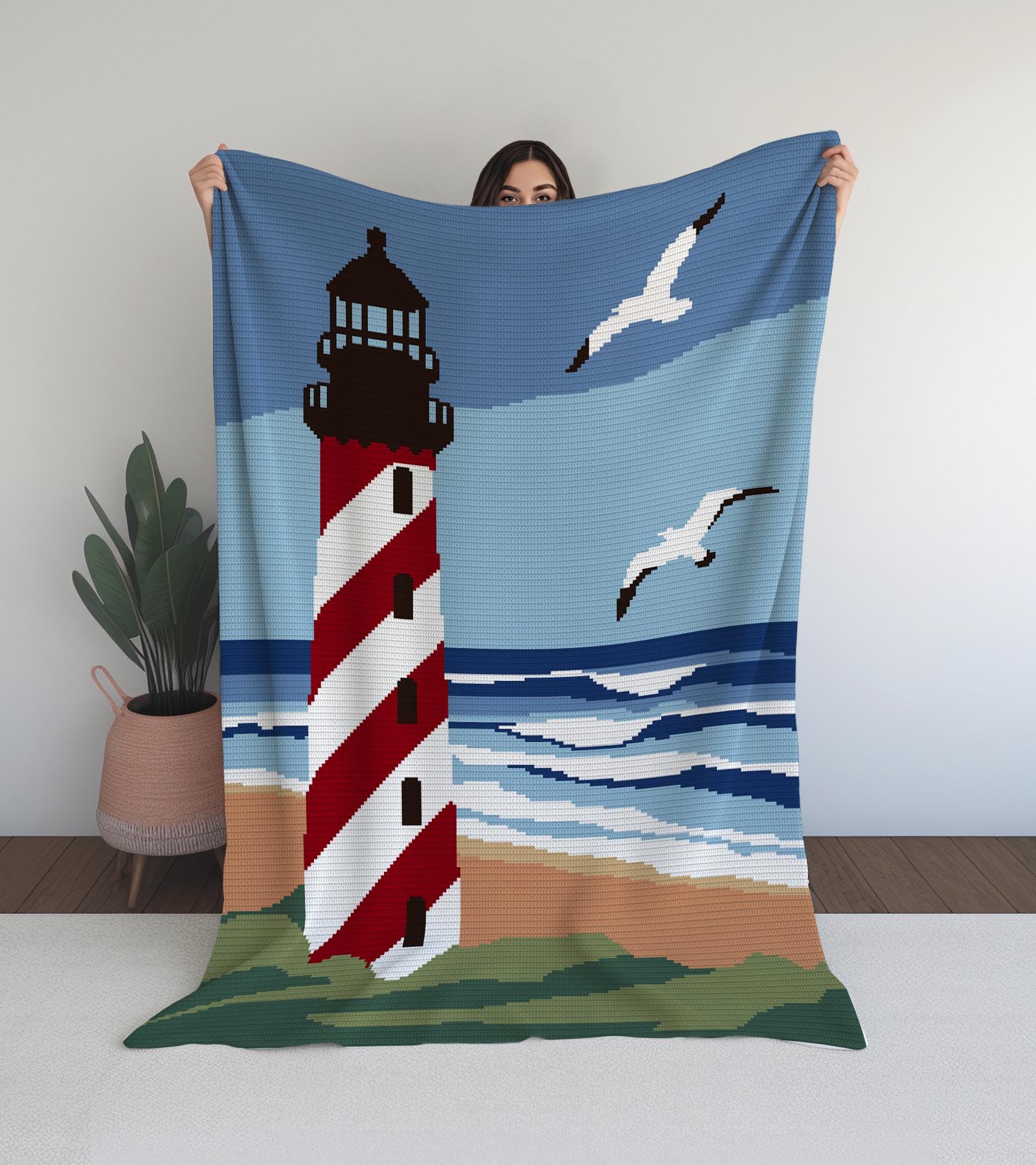 Lighthouse Dreams! Tapestry Blanket Crochet Digital Pattern - Etsy