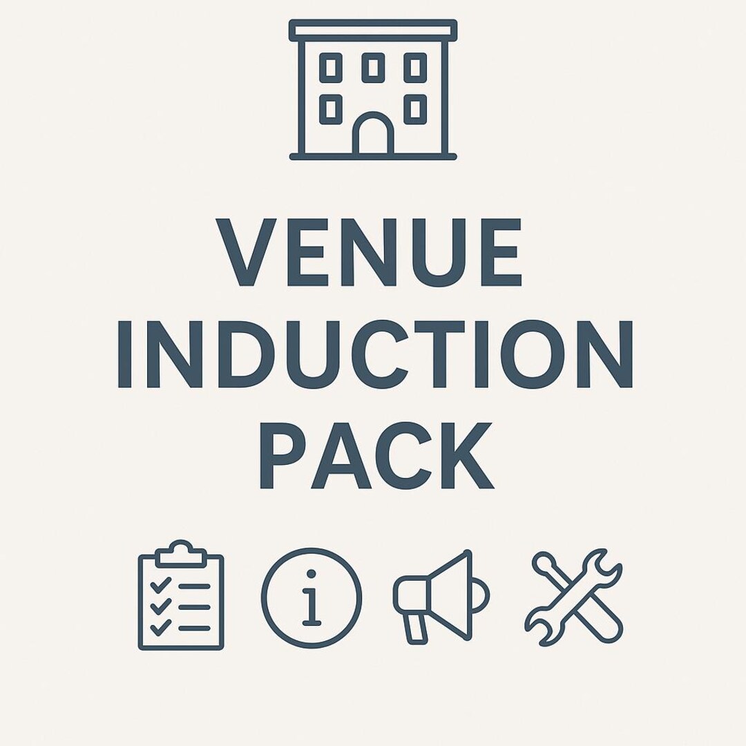 Venue Induction Pack – Editable Checklist, Emergency Sheet, Hirer Info ...