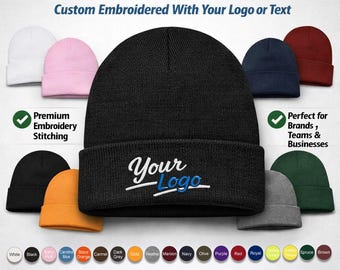 Custom Embroidered Knit Beanie · fast production · bulk orders available