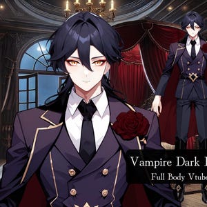 Vampire Dark Prince Vtuber, Premade Vtuber Model, Demon Boy Vtuber, Male Vtuber - VtubeStudio - Commercial Use