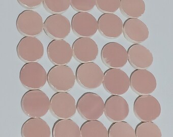 Vintage Broken Plate Round Mosaic Tile Pastel Pink