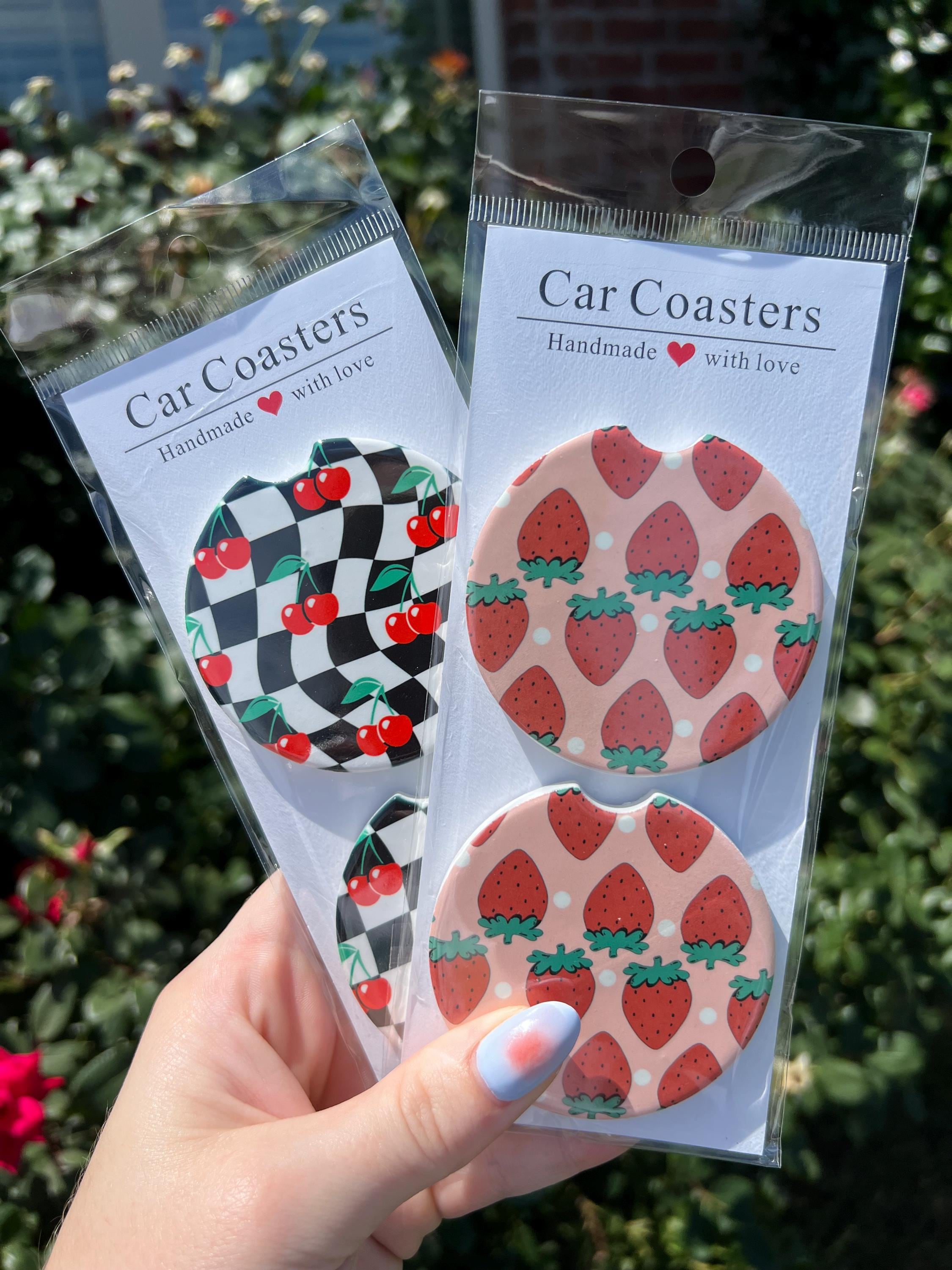Ceramic Car Coasters, Cute Car Accessories, Set of 2 - Etsy