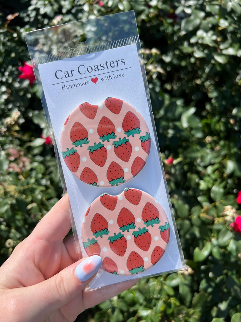 Ceramic Car Coasters, Cute Car Accessories, Set of 2 - Etsy
