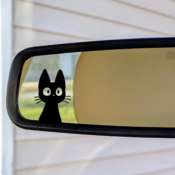 Sticker pour chat Peaking - Sticker drôle pour amoureux des chats, cadeau pour propriétaire d'animal de compagnie, cadeau pour propriétaire d'animal de compagnie, cadeau pour propriétaire d'animal de compagnie, cadeau pour propriétaire d'animal de compagnie, cadeau pour propriétaire d'animal de compagnie, sticker pour maman de chat, oeuf de Pâques, décalcomanie en vinyle pour rétroviseur, fenêtre de voiture