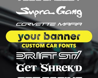Personalized Car Windshield Banner – Custom Vinyl Lettering Window Decal Automotive Text Sticker for JDM, Modified, Muscle Cars