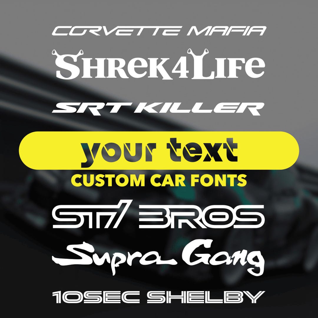 Custom Text Decal Personalized Vinyl Lettering Name Sticker Automotive ...