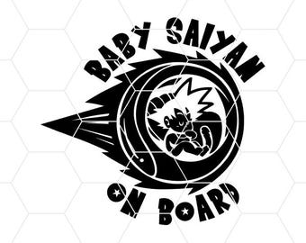 Dragon Ball Z Baby on Board Sticker Saiyan Decal Infant Safety Car