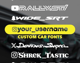 Custom Instagram Decal Pair Set Social Media Username Sticker Personalized IG Handle Vinyl Car Window graphic TikTok YouTube Business
