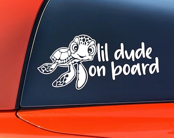 Finding Nemo Baby On Board Car Decal Graphic Cute Squirt Boy Infant Safety Sticker Baby Shower Gift Newborn Parents Window Sign