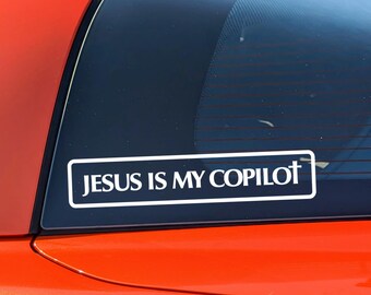 Jesus Is My Copilot Decal Christian Car Window Graphic Faith Religious Bible Verse Gift Sticker