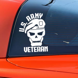 US Army Veteran Sticker Military Veteran Pride Combat Army Soldier Support Our Troops Sticker Veteran Memorial Decal Service Member Gift