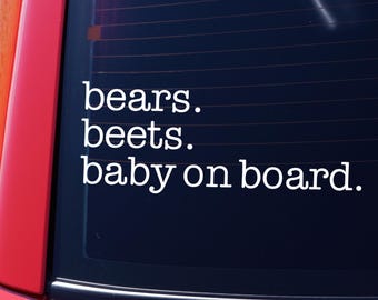 The Office Baby On Board Car Decal Graphic Funny New Parents Infant Safety Sticker Baby Shower Gift Expecting Mom