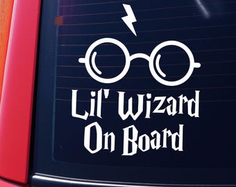 Harry Potter Baby On Board Decal Lil Wizard Car Window Sticker Infant Safety Sign Baby Shower Gift Newborn Parents Graphic