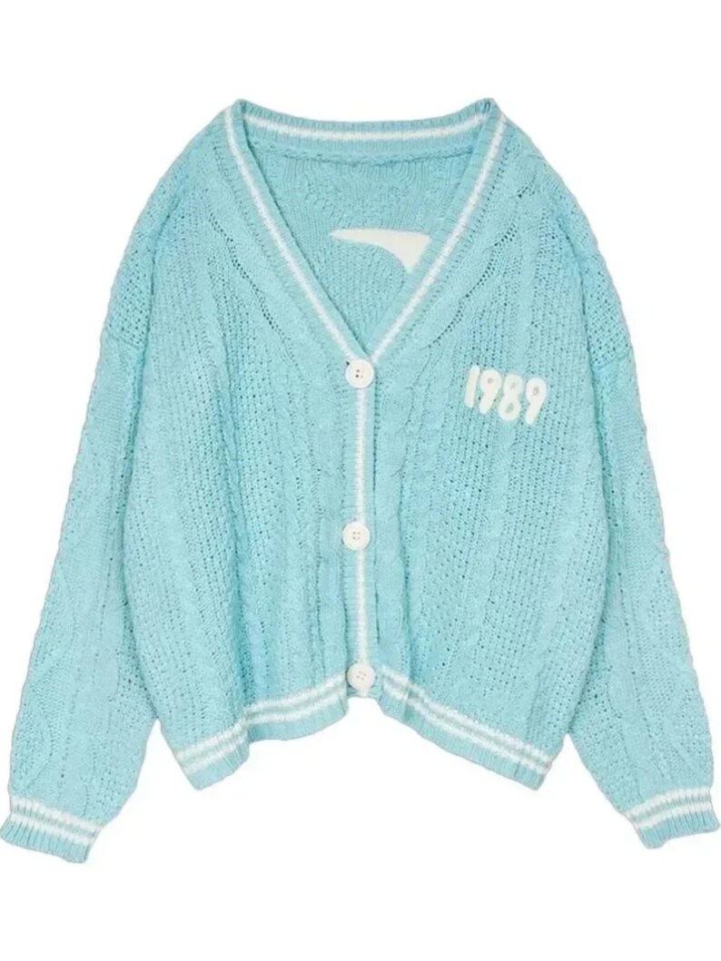 Vintage-Vibes: Blaue Strick-Cardigans Herbst-Chic für Frauen, koreanischer Y2K-Stil, lange Ärmel, geknöpfte Wärme, handgefertigte Konzert-Strickwaren Bild 3