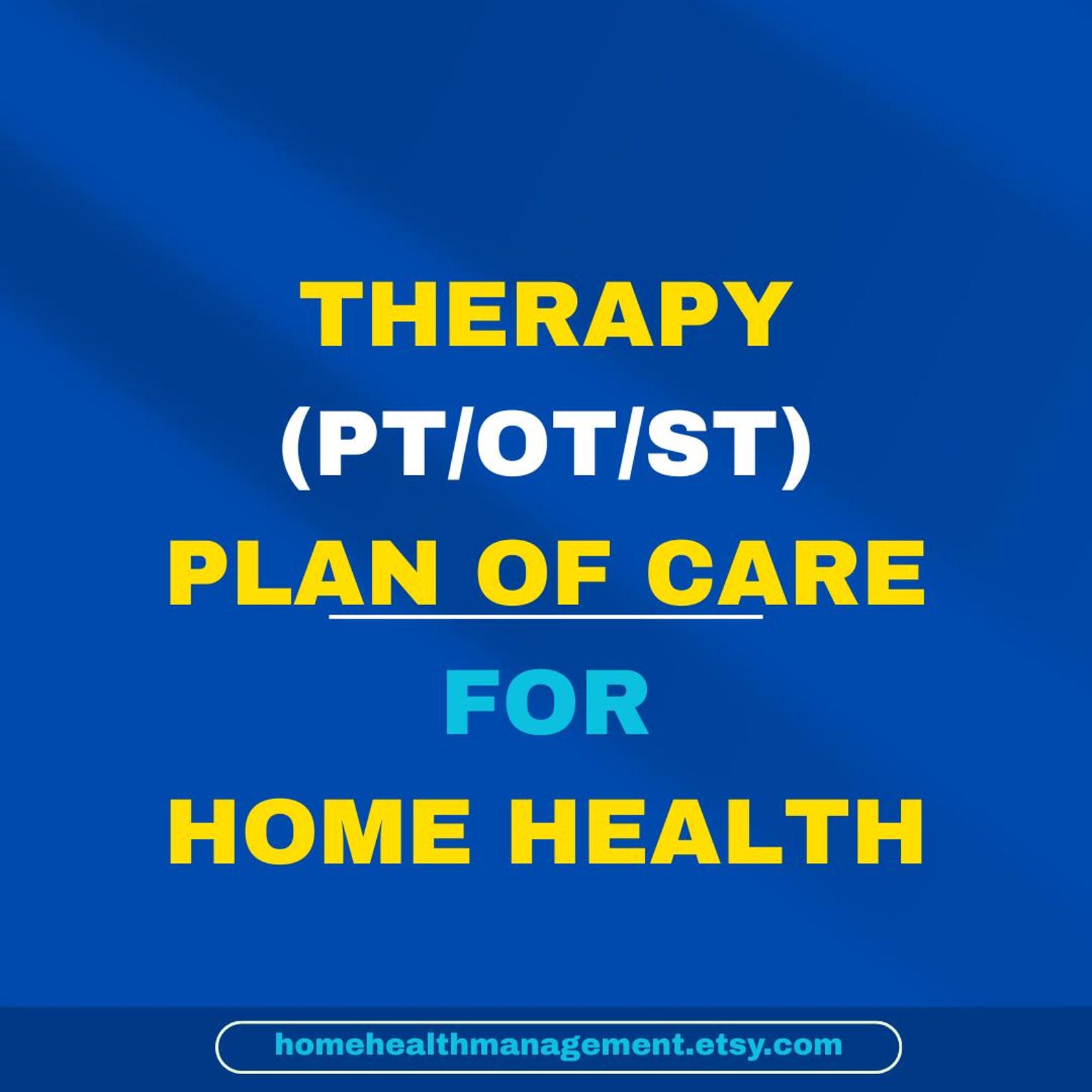 Therapy (PT/OT/ST) Plan of Care - Etsy