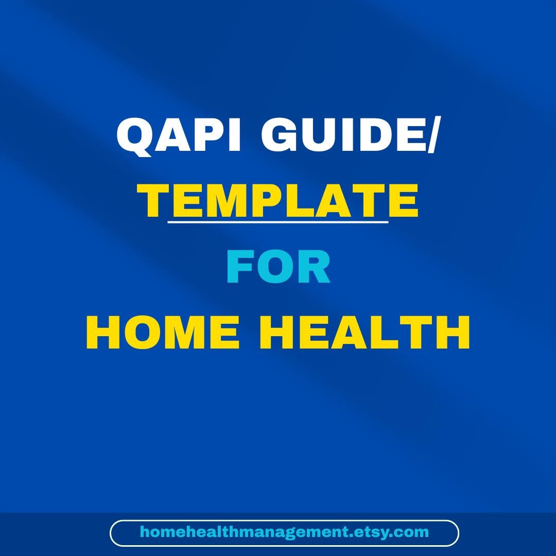 QAPI Guide/template for Home Health - Etsy