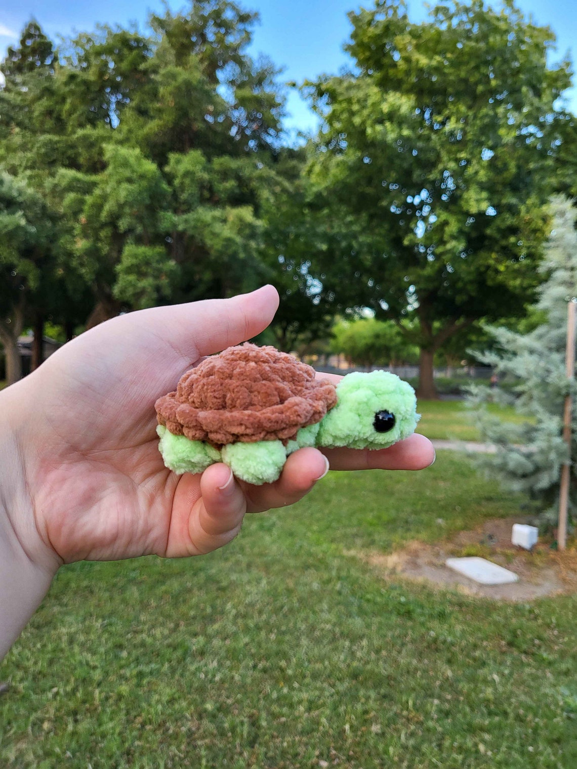 Poupée Tortue Positive En Crochet - Tournesol, Message Motivant, Cadeau Mignon Pour Femme, Maman, Amie - 3