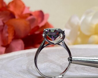 5ct Round Cut Ring made of CZ Highest Quality Cubic Zirconia, For Her, Engagement, Wedding, Birthday, Anniversary or any occasions