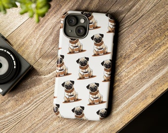 iPhone 15 Phone Case, iPhone 15 pro, iPhone 15 pro max, iPhone 15 Plus, Samsung S23, Samsung S23 Ultra, Phone Case, Pug, Coffee, Coffee Cup