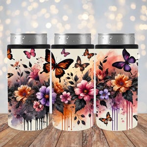 Can Cooler, Can Coozie, Coozies, Koozies, Can Coolers, Handmade, Slim Can Cooler, Gifts for Friends, Butterfly, Birthday Gift, Gifts for Her