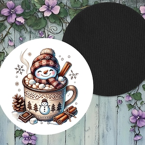 Coaster, Snowman Coaster, Coasters, Christmas Coasters, Coaster Set, Coaster Sets, Handmade, Home Decor, Kitchen, Christmas Gifts