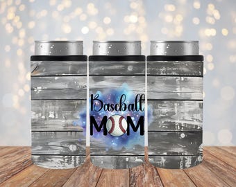 Can Cooler, Baseball, Baseball Mom, Can Coolers, Can Cooler Holder, Handmade, 12 oz, Gift ideas, Birthday, Mom, Mom Gifts