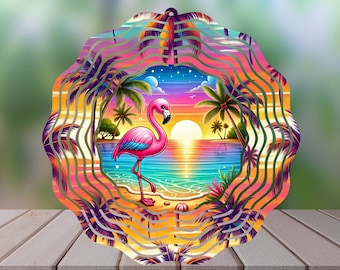 Flamingo Wind Spinner Digital Download Garden Decor Porch Decor Sublimation