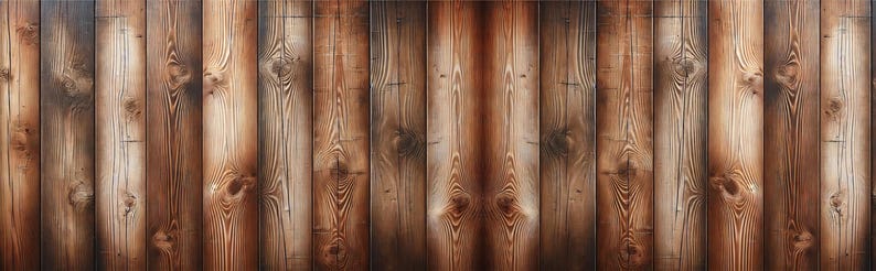 May include: A close-up of a wooden wall with a rustic, weathered look. The wood planks are arranged vertically and have a natural brown color with darker brown knots and grain patterns.