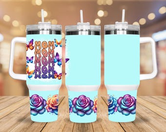 40oz Tumbler, Quencher, Quencher Tumbler, Gifts for Mom, Gifts for Friends, Tumbler with Handle, Tumbler With Straw, Mom Tumbler