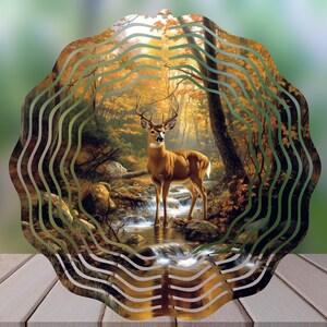 Deer Wind Spinner Garden Decor Porch Decor Sublimation Handmade